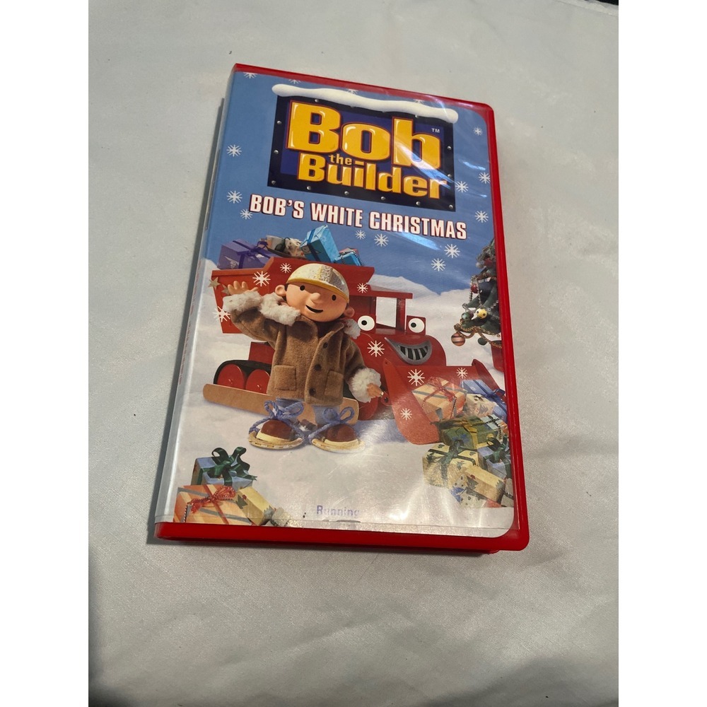 Bob the Builder Bobs White Christmas VHS Tape Holiday Movie Red Clamshell Case